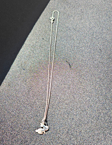Sterling silver rabbit charm - sterling,