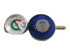Butane Gas Regulator with Gauge 30mbar (G8 Nut Calor Gas Screw On)