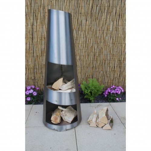 Chimenea log burner angled - chimenea,