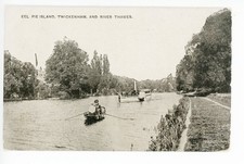 "LONDON"  TWICKENHAM    EEL  PIE  ISLAND  &  RIVER  THAMES    1908