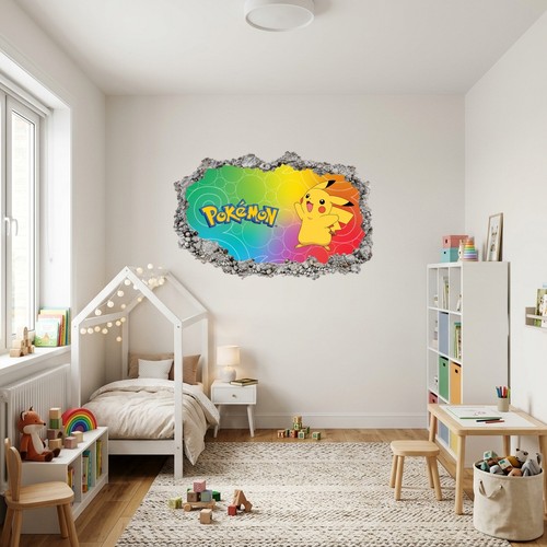 Pokemon pikachu wall - 3d, art