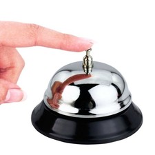 Stainless Steel Service Bell for Coffee Shops,Hotels, Bars-Crisp Sound,85mm Size