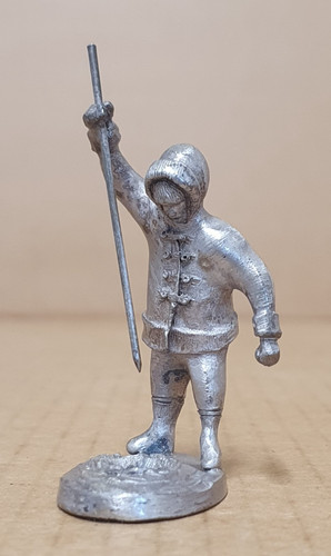 Cast pewter eskimo inuit - pewter,