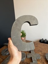 Vintage Letter C Metal Shop Advertising Sign - Industrial - Retro - Reclaim