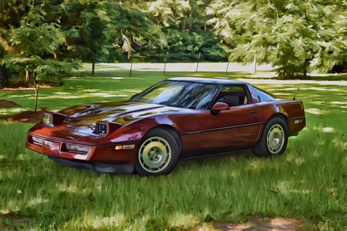 Corvette 8x10 art - c4,