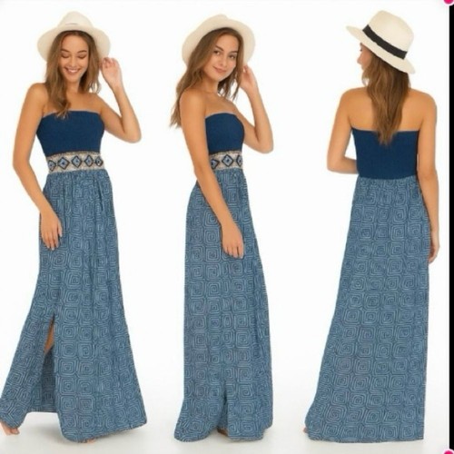 Skemo strapless blue - skemo, dress