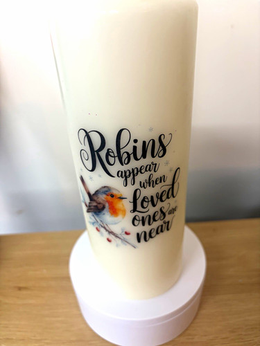 White pillar candle - candle, wax