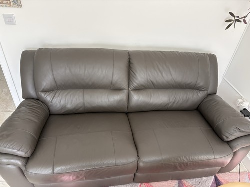 Leather sofa seater - leather, 3-seater