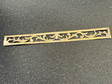 Antique Brass Fret Bracket Clock panel. Good quality antique condition. 