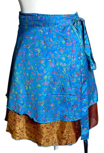 Wevez silk wrap mini skirt - silk,