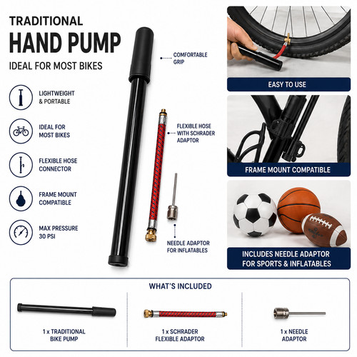 Bike bicycle pump hand - pump,