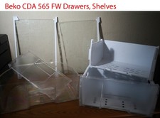 Beko CDA565W Fridge Freezer spares Bundle.  Glass shelves , 3 Drawers Buyer Coll