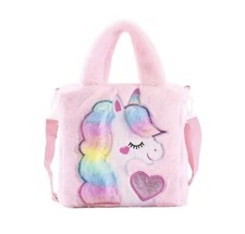 Fluffy Unicorn Plush Bag 