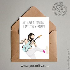 BIFFY CLYRO Magical Wonderful Minimal Posteritty Lyrics Valentines Day Card Art