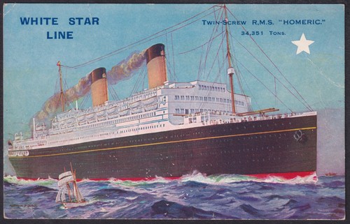 Rms homeric postcard - rms,