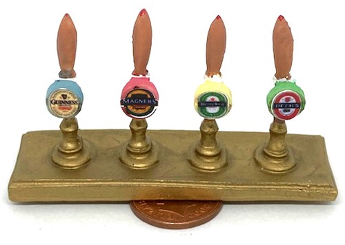 Dolls house beer pump handles - beer,
