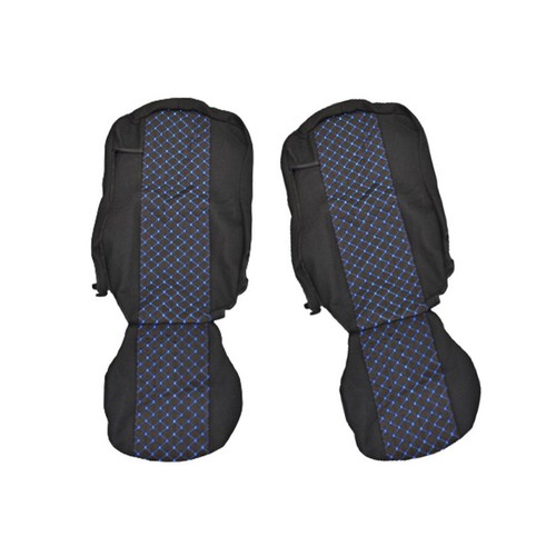 Black with blue seat covers - 2,