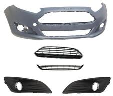 FORD FIESTA 2013 - 2017 FRONT BUMPER PRIMED KIT WITH GRILLES COMPLETE NEW