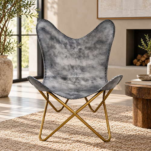 Gray buffalo leather - buffalo,