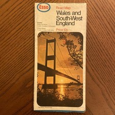 Esso road map wales and - map, south
