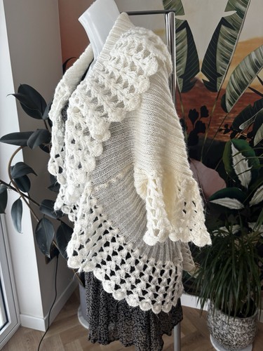 Cream crochet cardigan - crochet, m