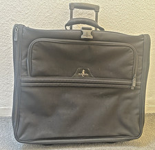 Vintage Atlantic Suit Carrier Bag With Hangers Black Dress Luggage Travel