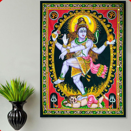 Shiva nataraja tapestry - shiva,