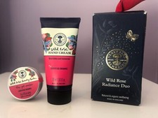 NEAL'S YARD Remedies Wild Rose Radiance Duo Set Hand Cream + Beauty Balm SEALED