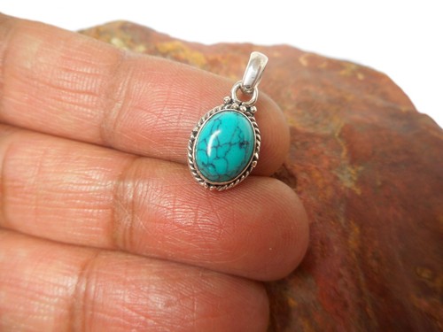 Small blue oval turquoise - small,
