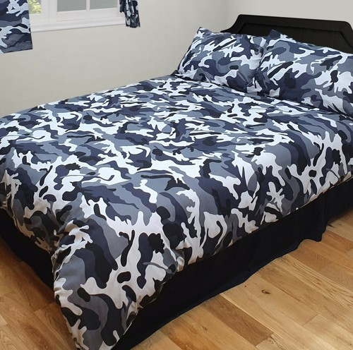 Camo black bedding curtains - camo,