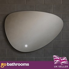Pebble Shaped Mirror Bathroom Mirror Modern Designer Mirror 800x550mm | Aria