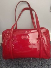 Lulu Guinness Red Patent Leather Franka Bag