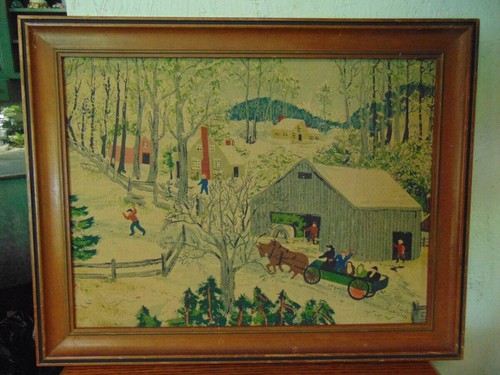 Framed barkcloth fabric - framed,