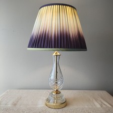 Vintage Cut Glass & Brass Lamp