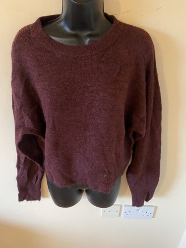 Burgundy wool mix jumper size - mix,