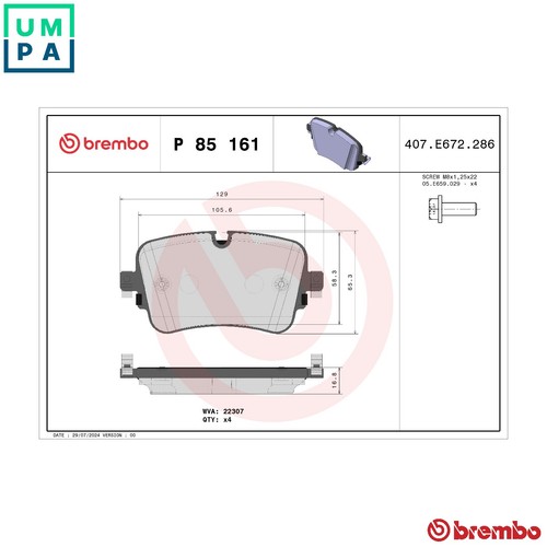 Brake pad set - pad,