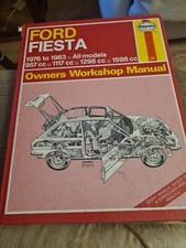 FORD FIESTA MK1 (inc. SUPERSPORT & XR2) HAYNES MANUAL 1976-1983 (OUT OF PRINT)