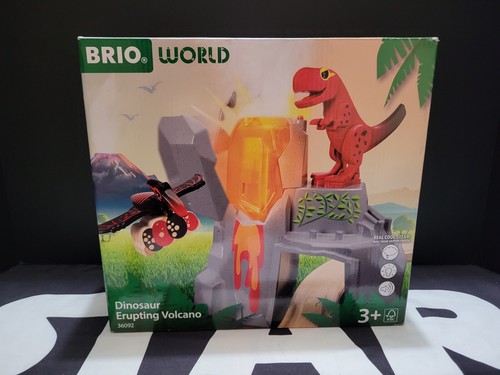 Dinosaur erupting volcano - erupting,
