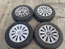 4x VW SEAT AUDI SKODA Full Size Steel Wheels Rim With Tyres 15 Inch 195/65/15