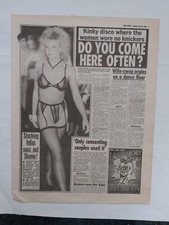 SHANIE STANTON. MISS STOCKINGS AND SUSPENDERS GIRL.  DAILY SPORT.  23/06/92.