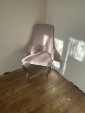 Cushioned Desk Chair Home Office Computer Small Swivel Vanity Stool Quilt Velvet