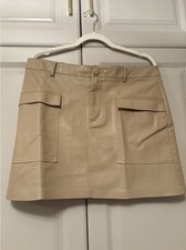 Zara Nude Faux Leather Utility