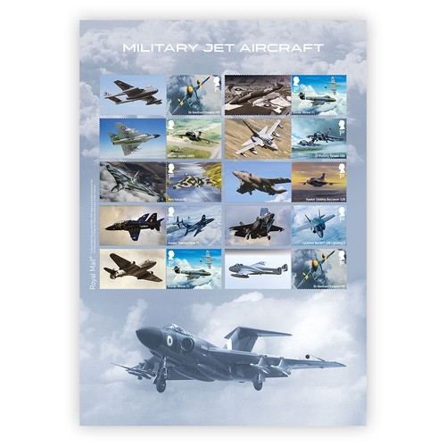 Military jet aircraft stamps - military,
