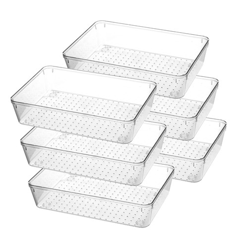 6pcs clear drawer organizer - clear,