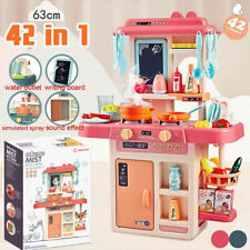63CM Kids Kitchen Play Sets Pretend Cooking Food Playset Toddler Girls Boys Toys