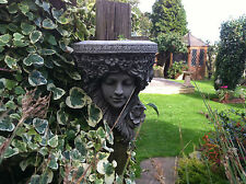 (NEW)Garden Stone Ornaments,Lady Shelf Wall / Tree Hanging Plaque~Beautiful Girl