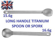 Titanium Spork / Spoon Long Handle Camping Outdoor Lightweight Cutlery Ultralite