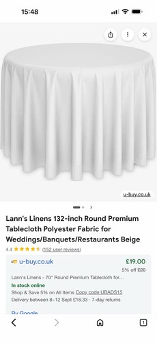 White solid polyester round - solid,