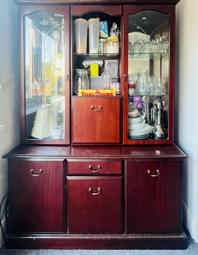 Glazed dresser wall unit - wall,