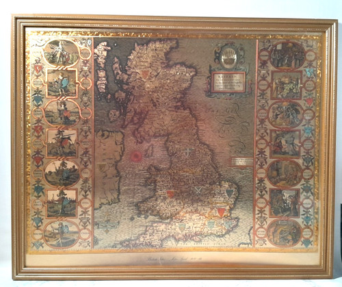Large john speed - map, the